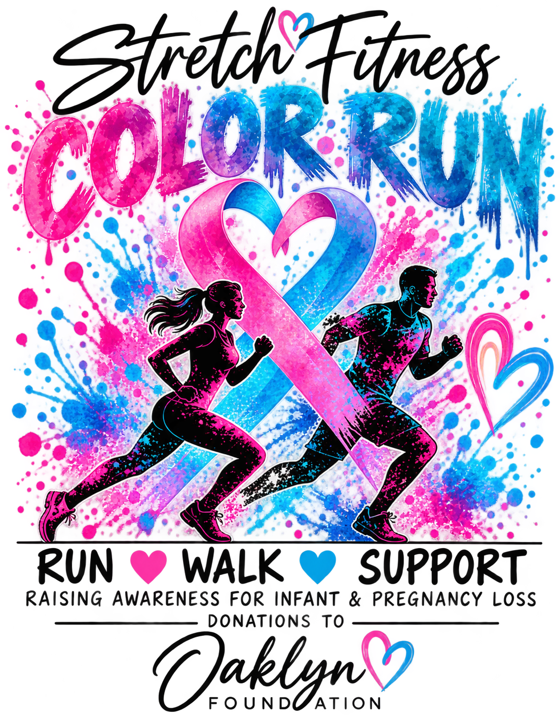 Stretch Fitness Color Run Infant and Child Loss T-Shirts!