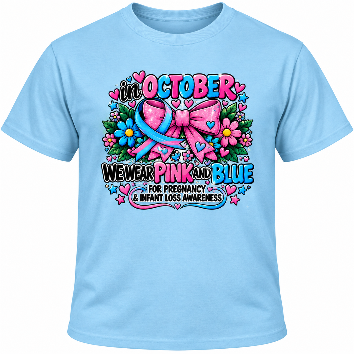 October Wear Pink and Blue Child/Infant/ Baby Loss